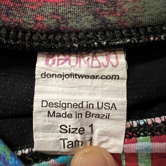 DONAJO COLORFUL ATHLETIC SKORT SIZE 1 ABSTRACT PATTERN - Picture 10 of 11